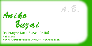 aniko buzai business card